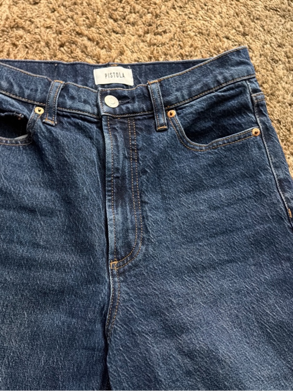 pistola High-Rise wide leg Jeans in Indigo Blue